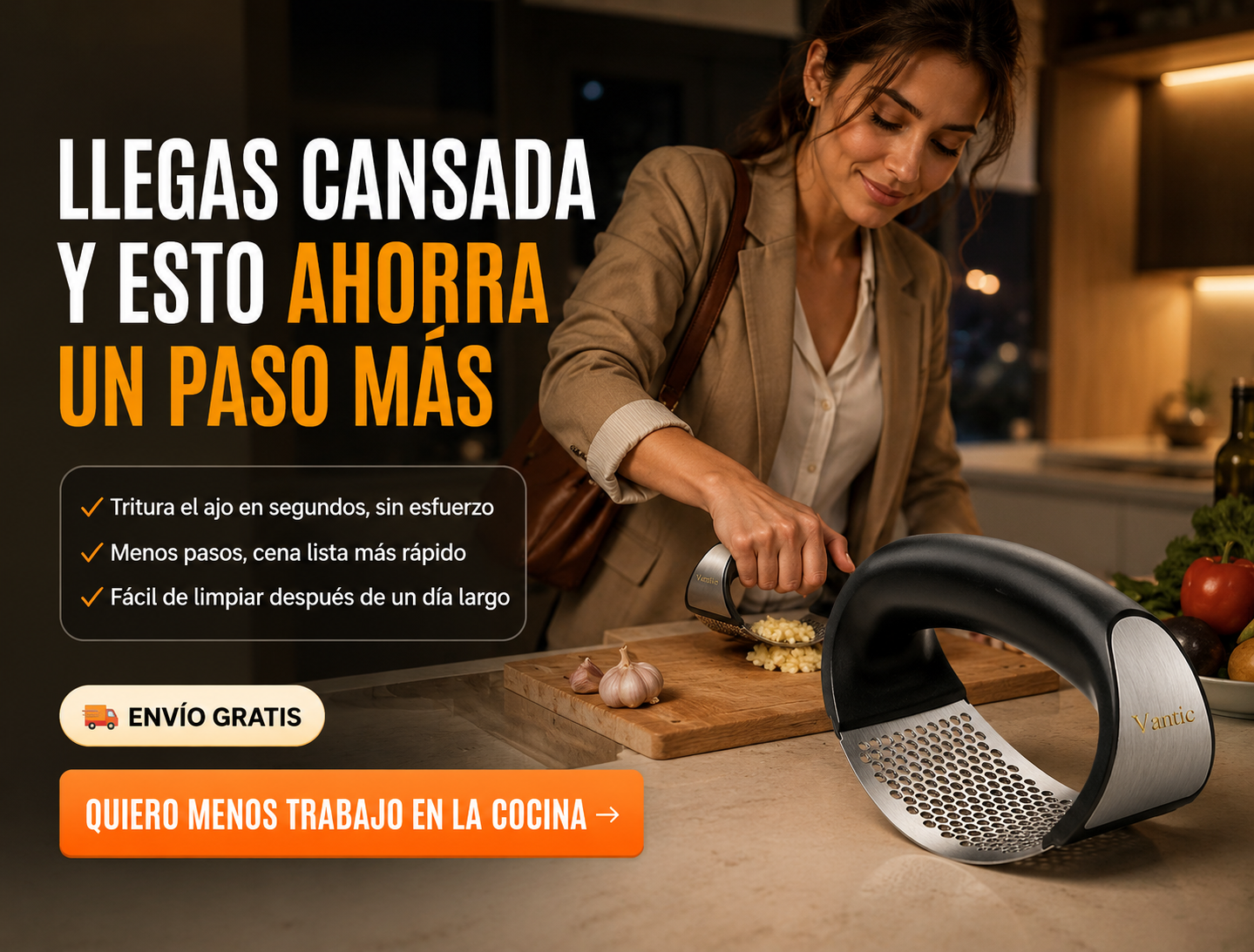 Vantic Prensa de Ajo Basculante - Trituradora de Ajo 2