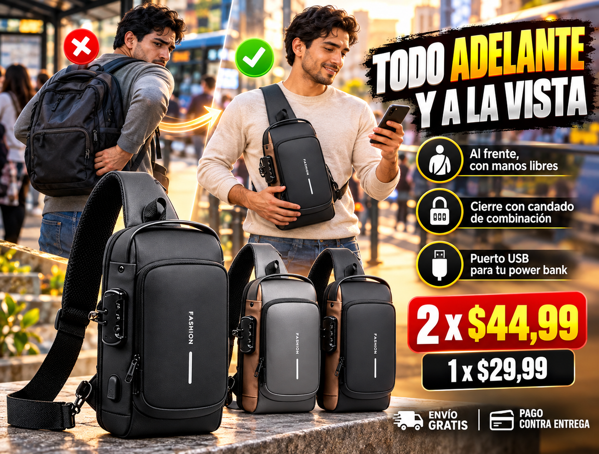 Bandolera Mochila Bolso Seguridad