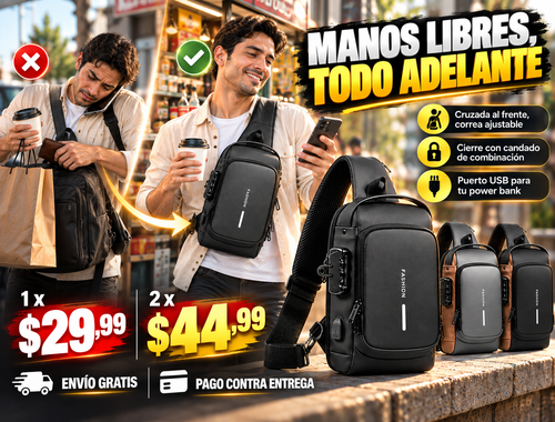 Bandolera Mochila Bolso Seguridad 3