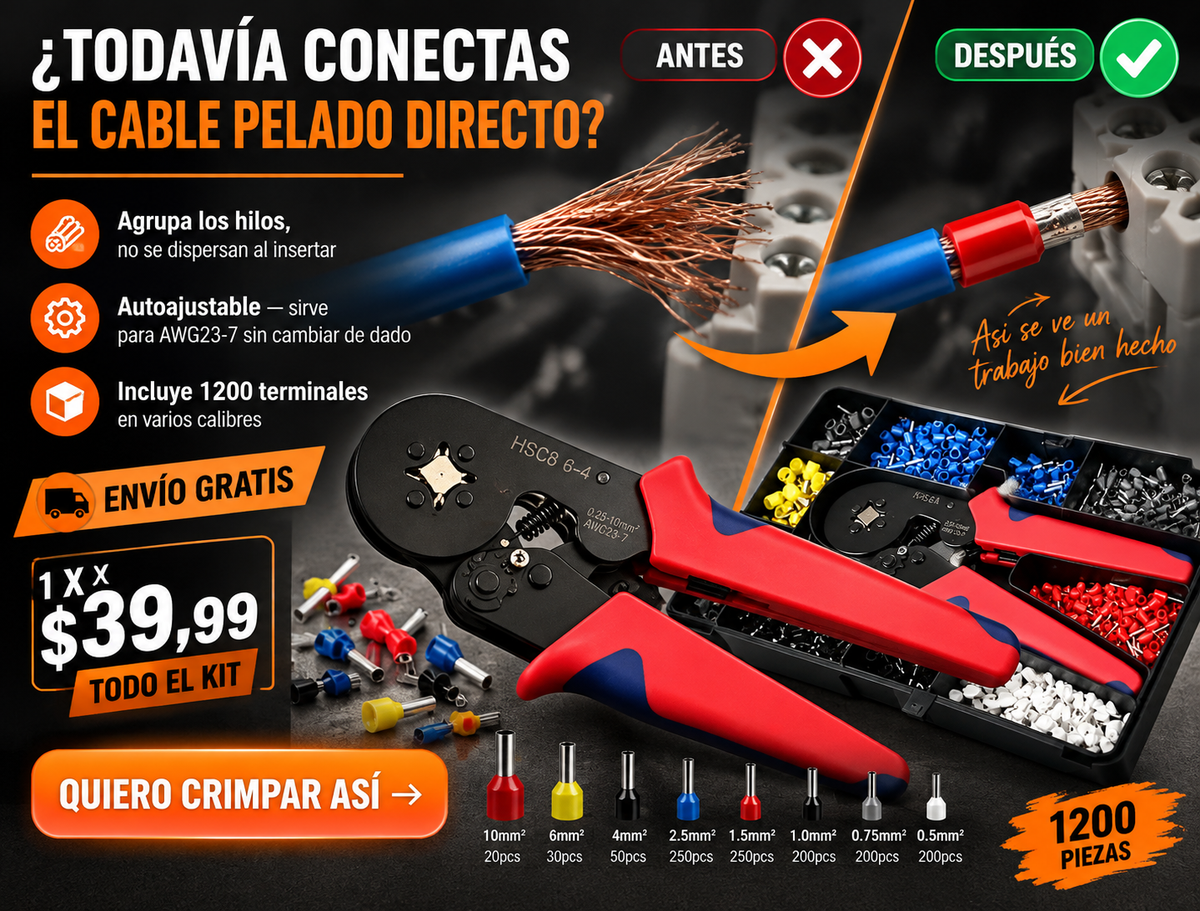 Alicate Crimpadora Pinzas Herramientas