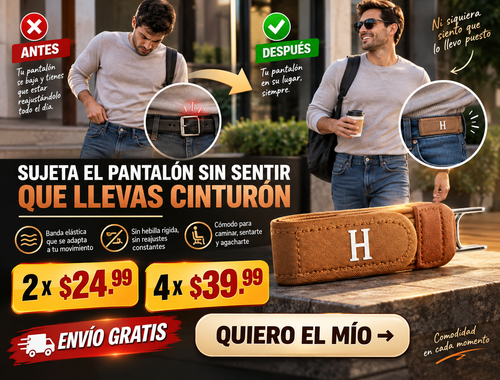 Cinturon Elastico Invisible Sin Hebilla 3