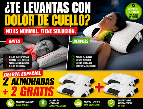 4 almohada ergonómica ortopedicas