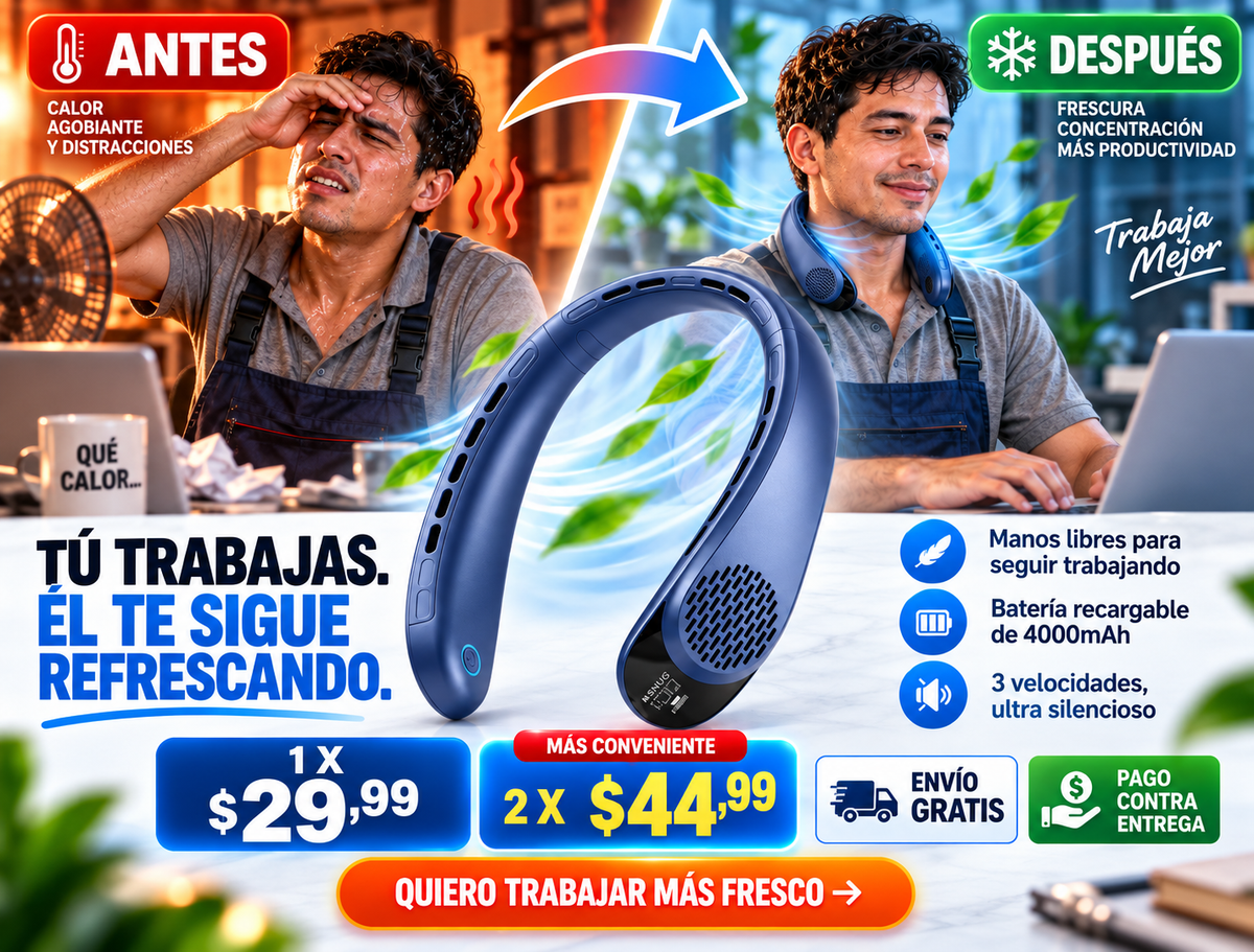 Ventilador De Cuello Portatil Sin Aspas