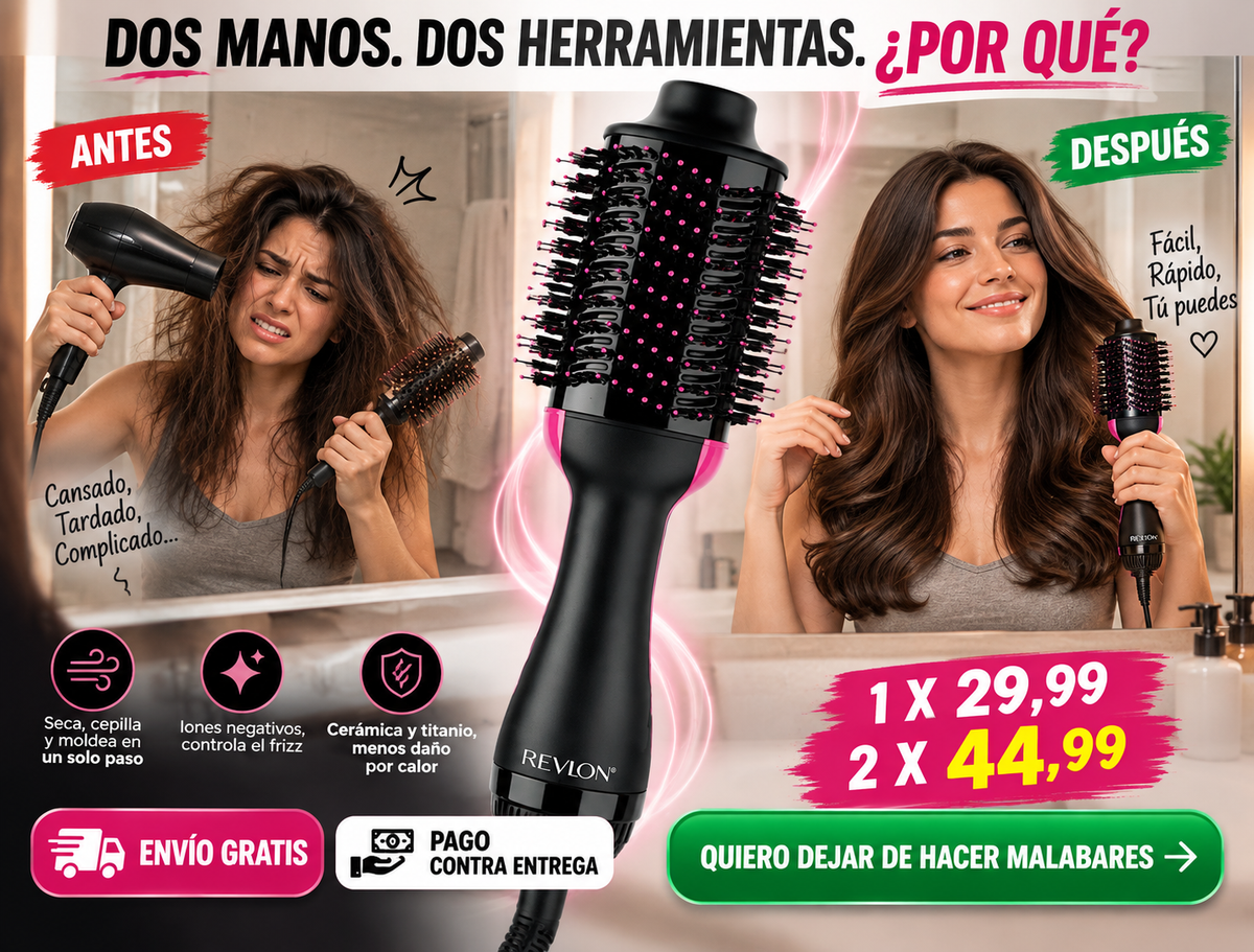 Cepillo Secador 3 En 1