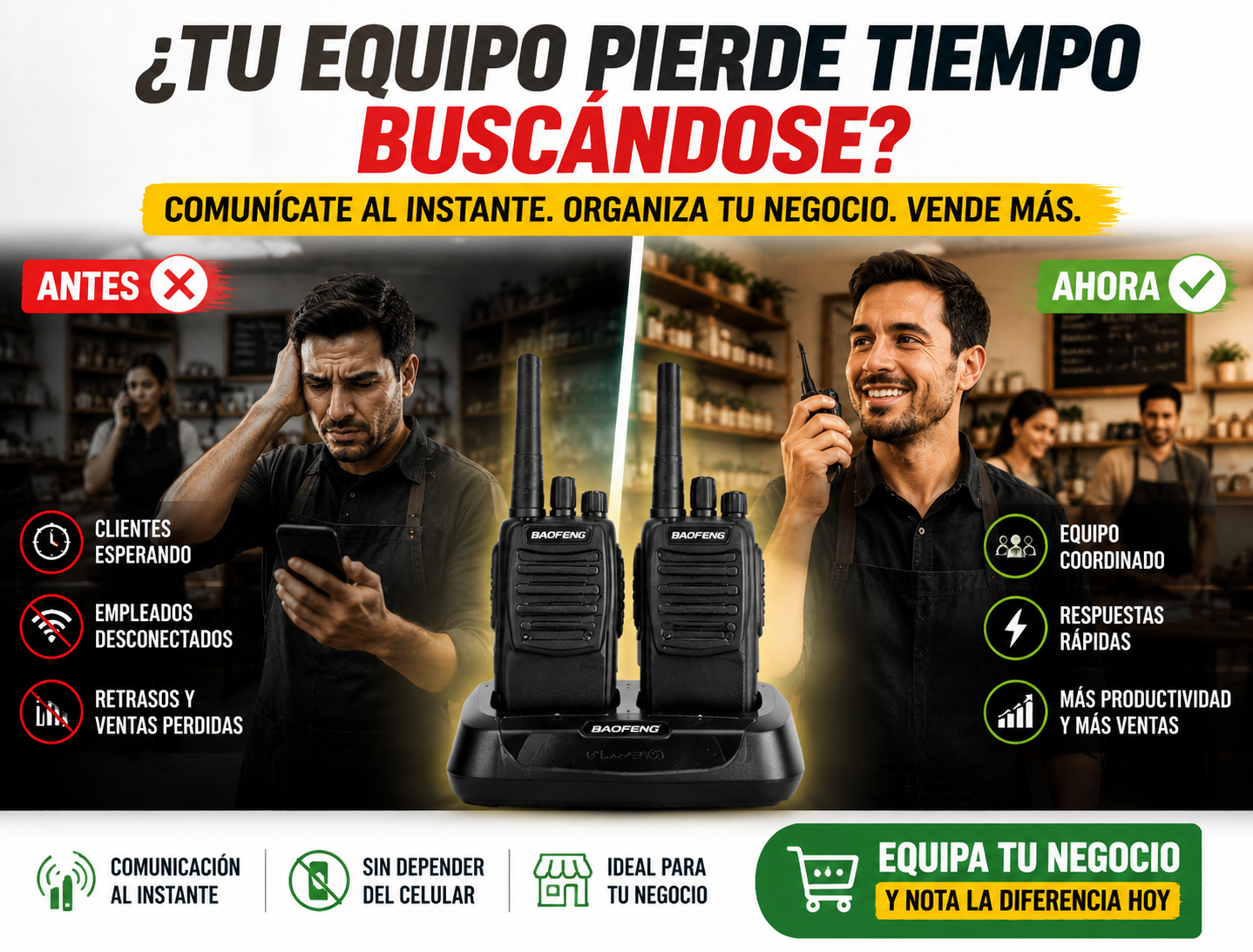 Kit de Radios Comunicadores Baofeng BF-888S (2 unidades)