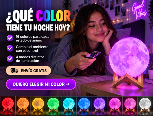 Lámpara de luna, luz nocturna LED de 16 colores 3