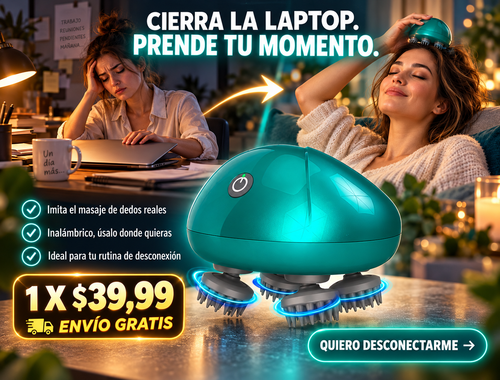 Masajeador Electrico Para El Cuero Cabe 3