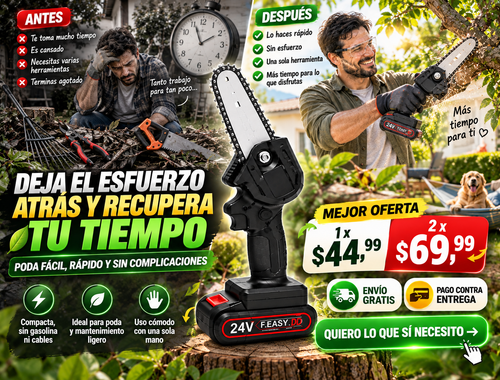 Motosierra Electrica 24v Portatil 1 Bate 3