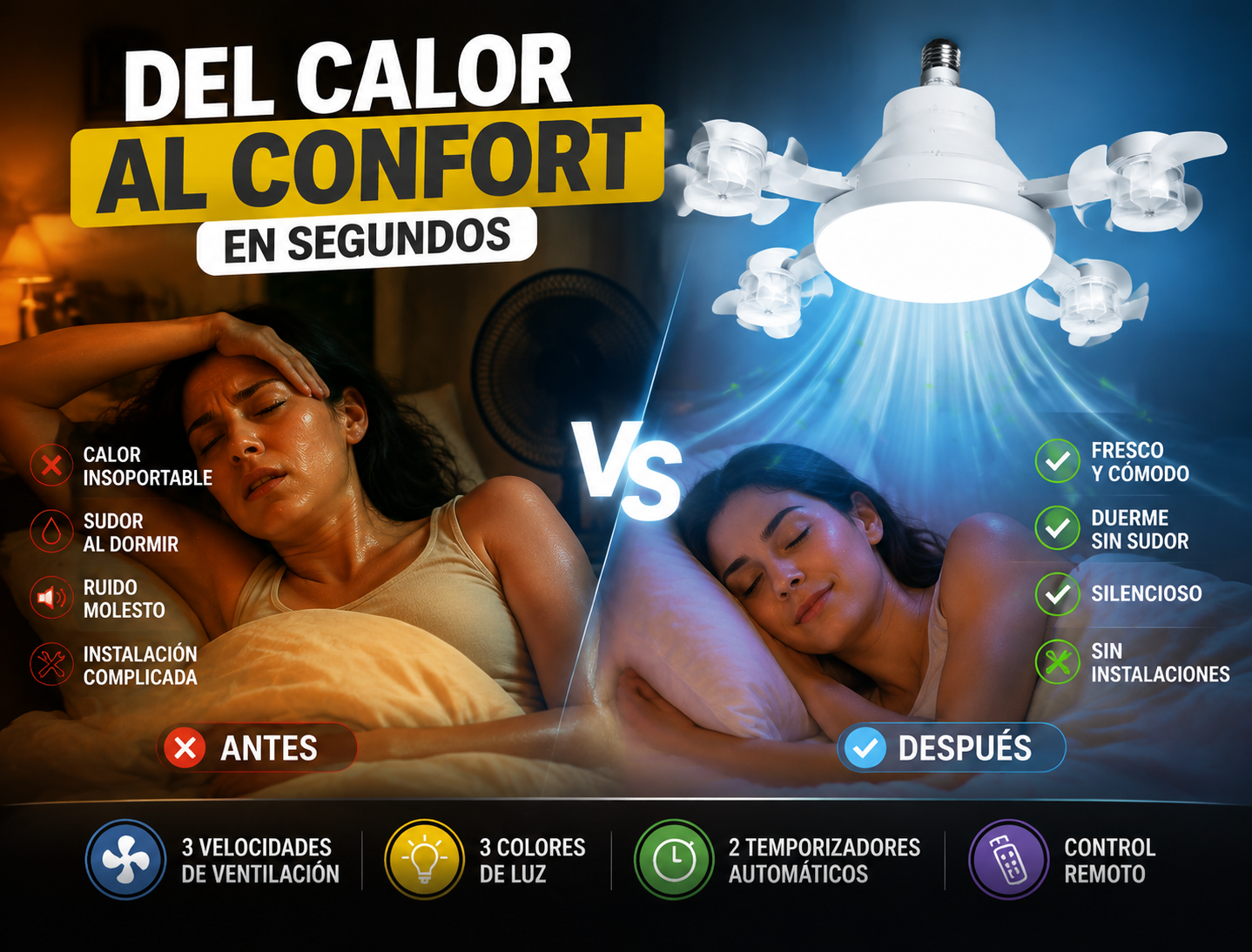 Foco Ventilador Drone