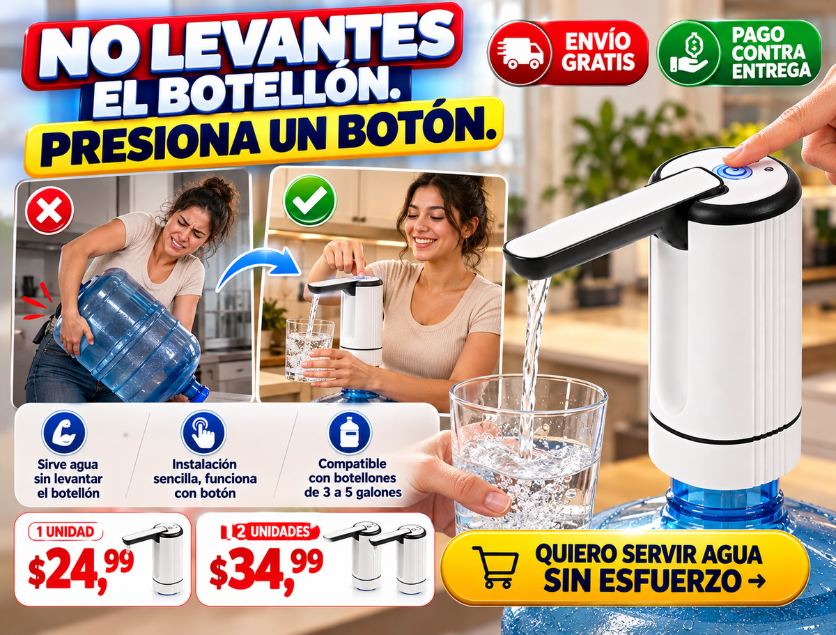 DISPENSADOR DE AGUA ELECTRICO PEGABLE