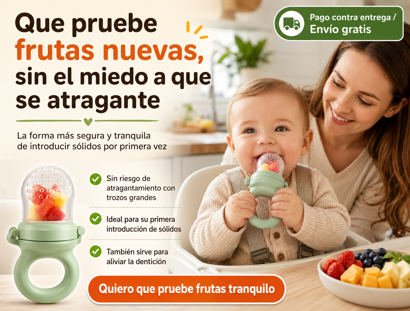 Chupete Chupon De Frutas Para Bebe