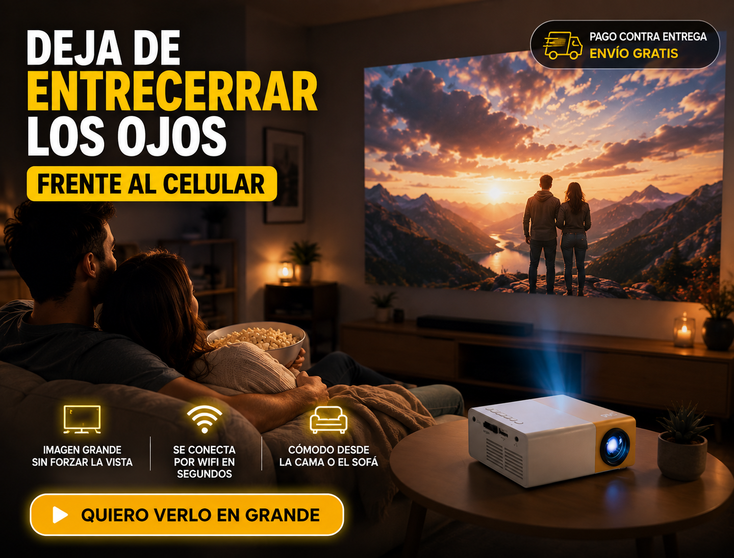 Proyector portátil multimedia con control remoto + Accesorios 2