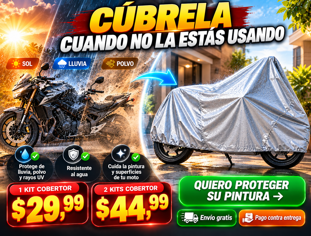 Cobertor De Moto Candado Con Alarma 3