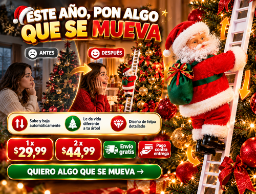 Papa Noel Trepador Con Escalera 2