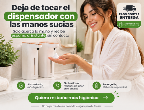 Paquete de 2 dispensadores automáticos de jabón espumoso