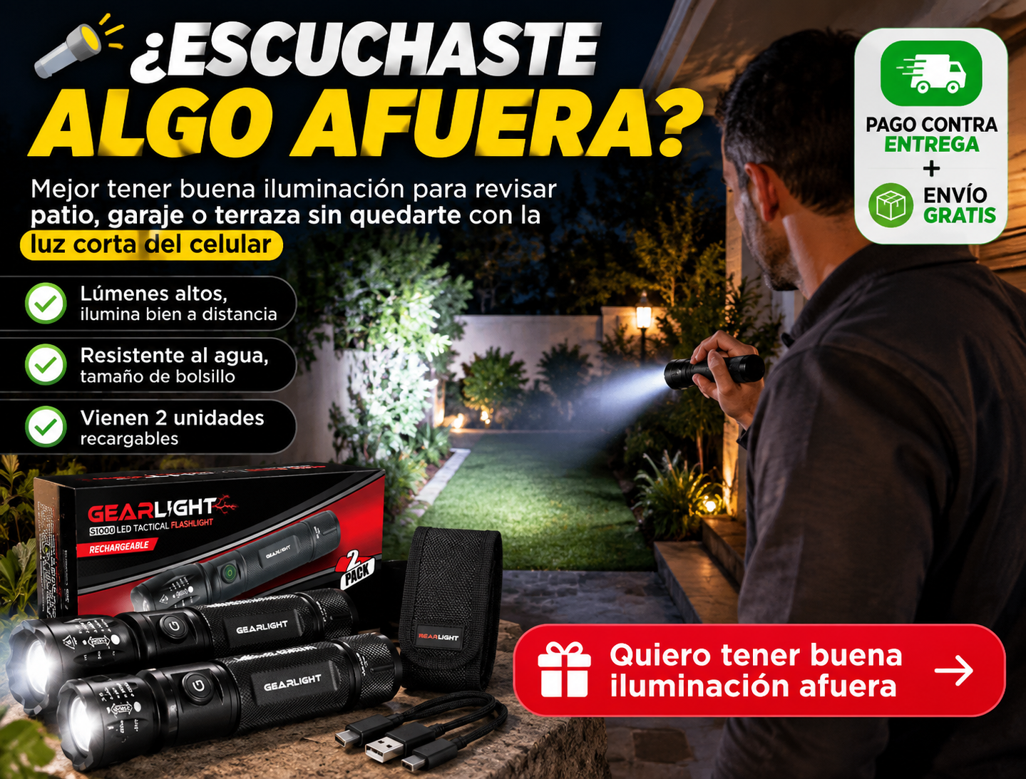 GearLight Linterna táctica 3