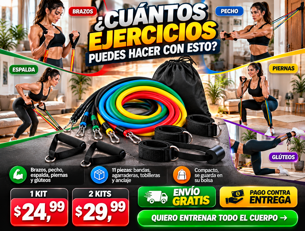 Set De Ligas Tubulares Bandas Resitencia 2