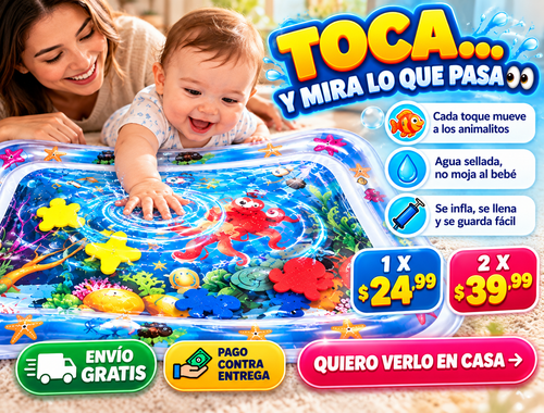 Tapete Juego Sensorial De Agua Para Bebe 2