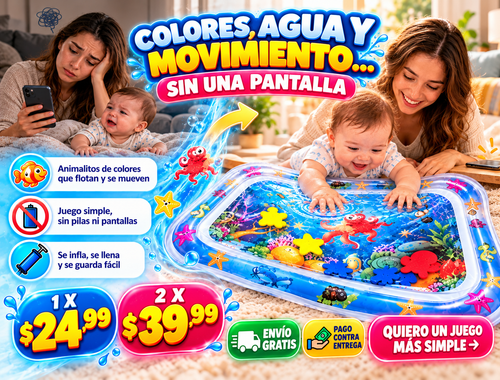 Tapete Juego Sensorial De Agua Para Bebe 3