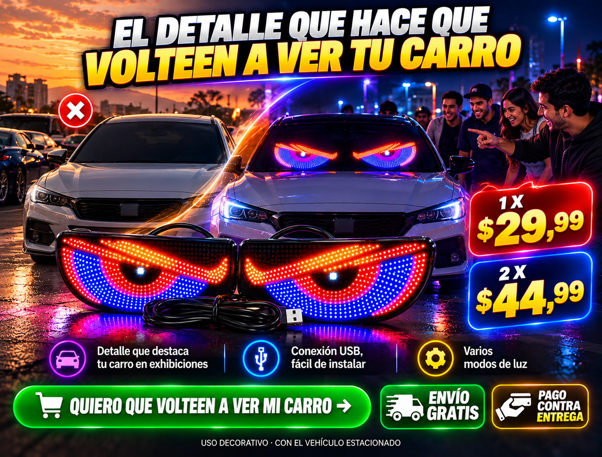 Ojos Malvados Led Para Carro 2