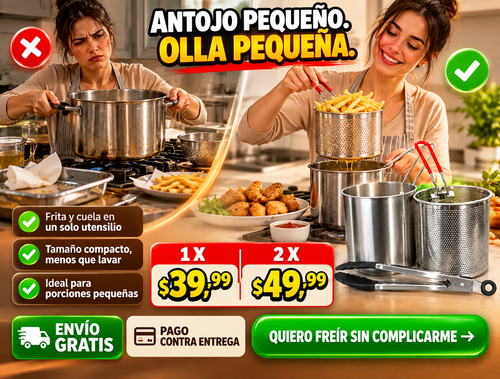 Set Mini Freidora Y Pinza