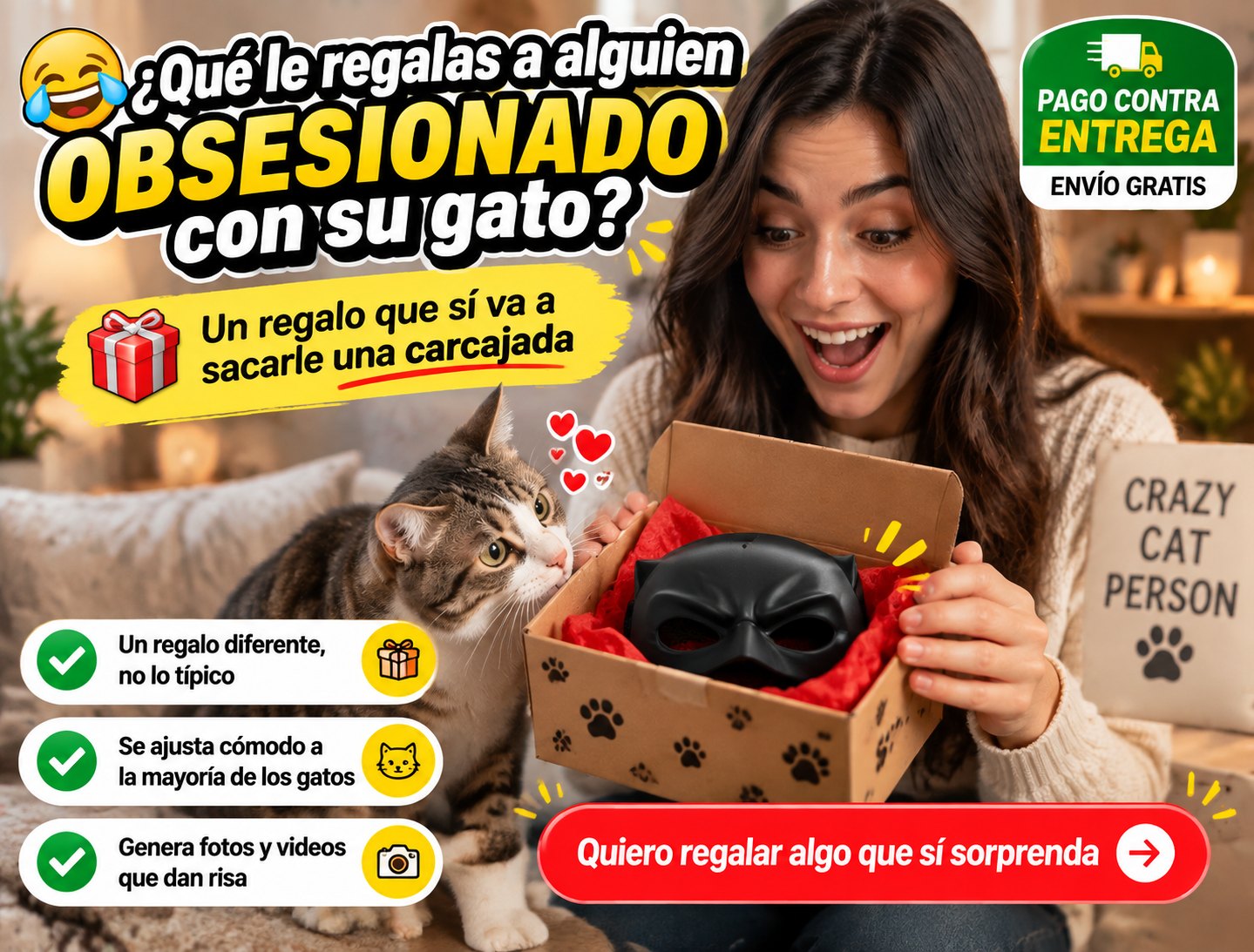 Máscara de murciélago para gato 2