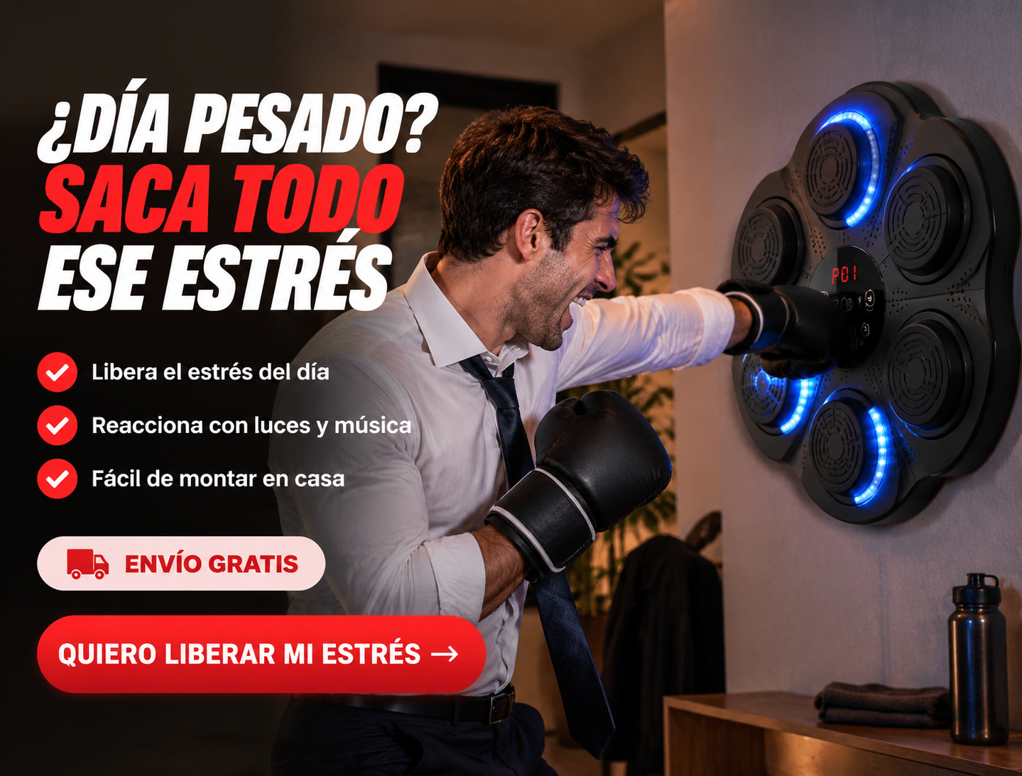 Máquina de boxeo musical 2026 con guantes de boxeo