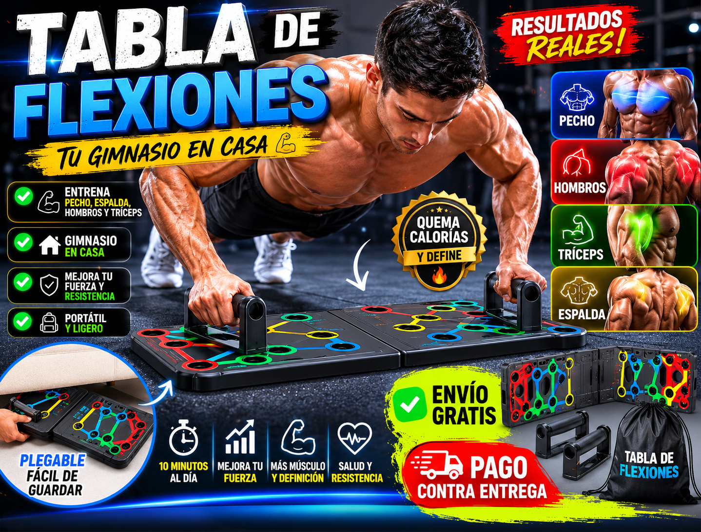 Tabla de flexiones multifuncional (Push Up Board).2