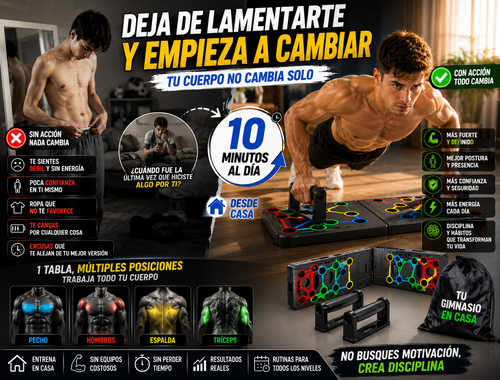 Tabla de flexiones multifuncional (Push Up Board).