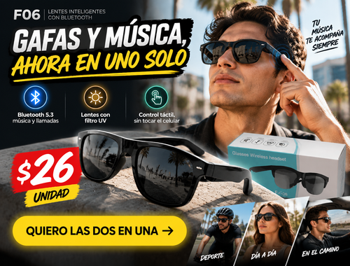 F06 - Lentes de sol inteligentes con Bluetooth