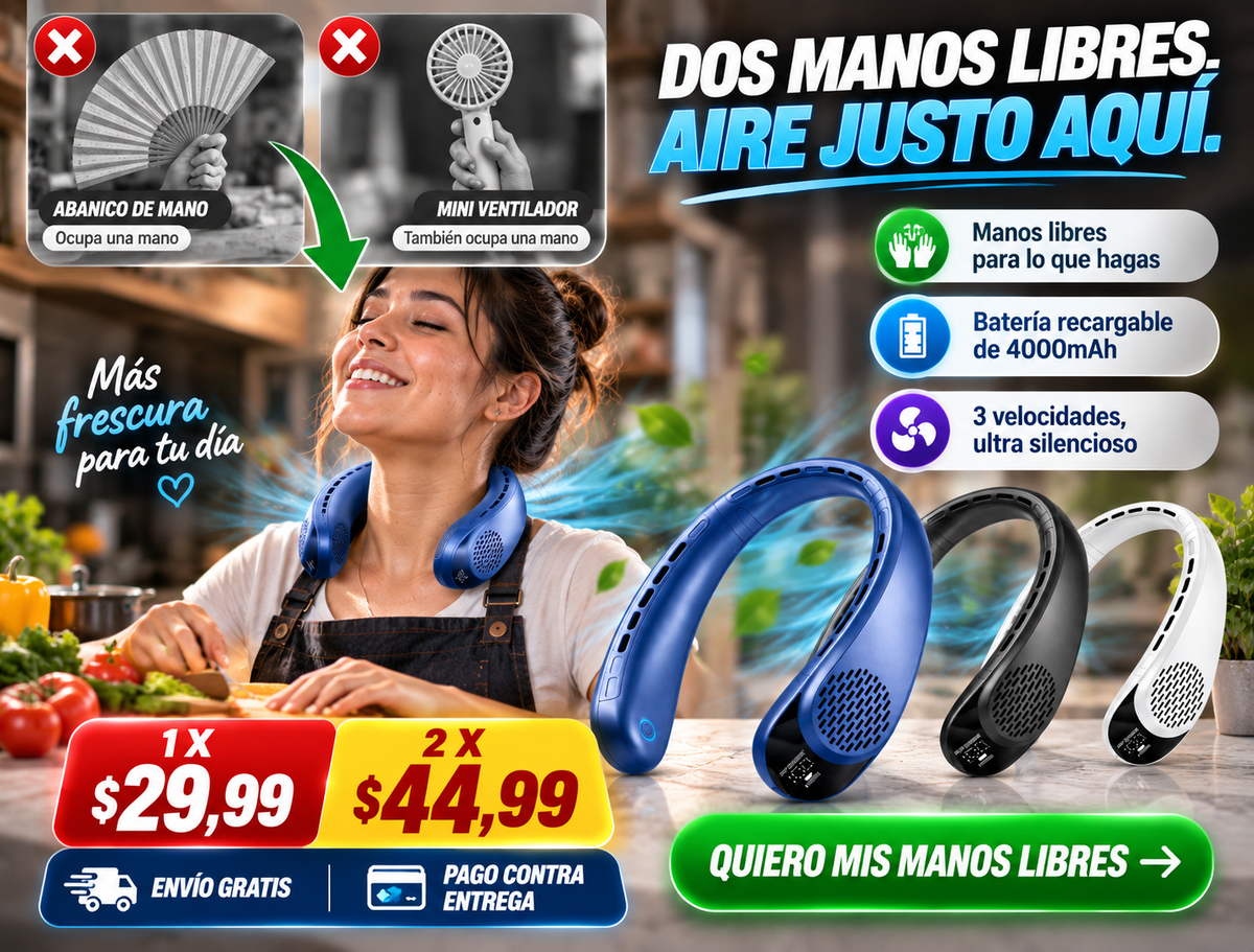 Ventilador De Cuello Portatil Sin Aspas 3
