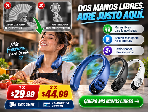Ventilador De Cuello Portatil Sin Aspas 3