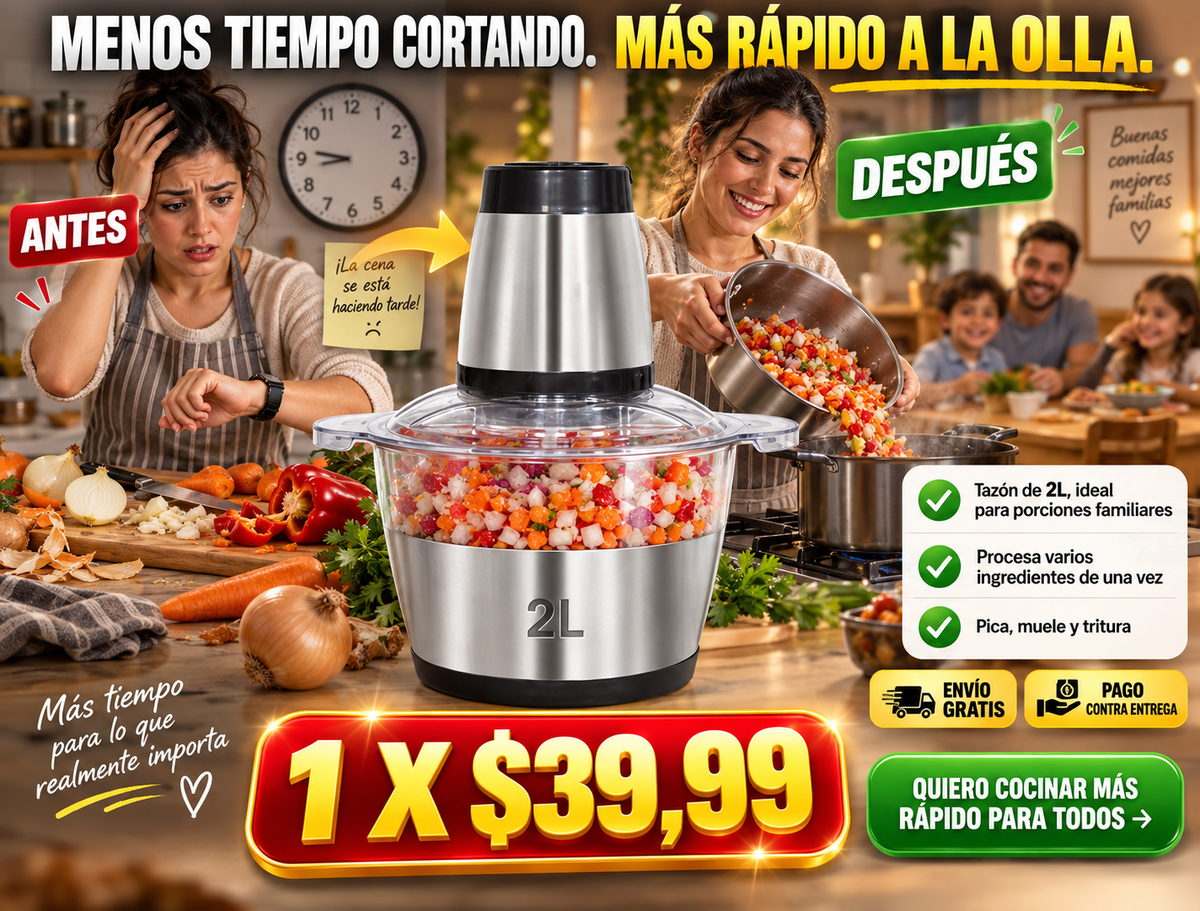 Procesador De Alimentos 2lt Picadora 3
