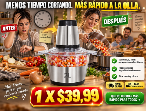 Procesador De Alimentos 2lt Picadora 3