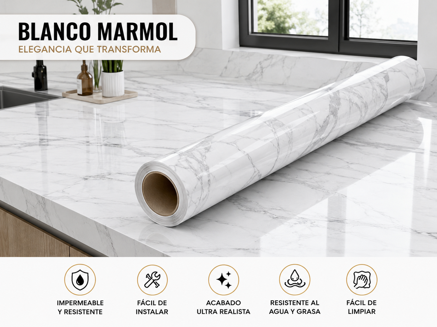 Rollo marmoleados decorativos