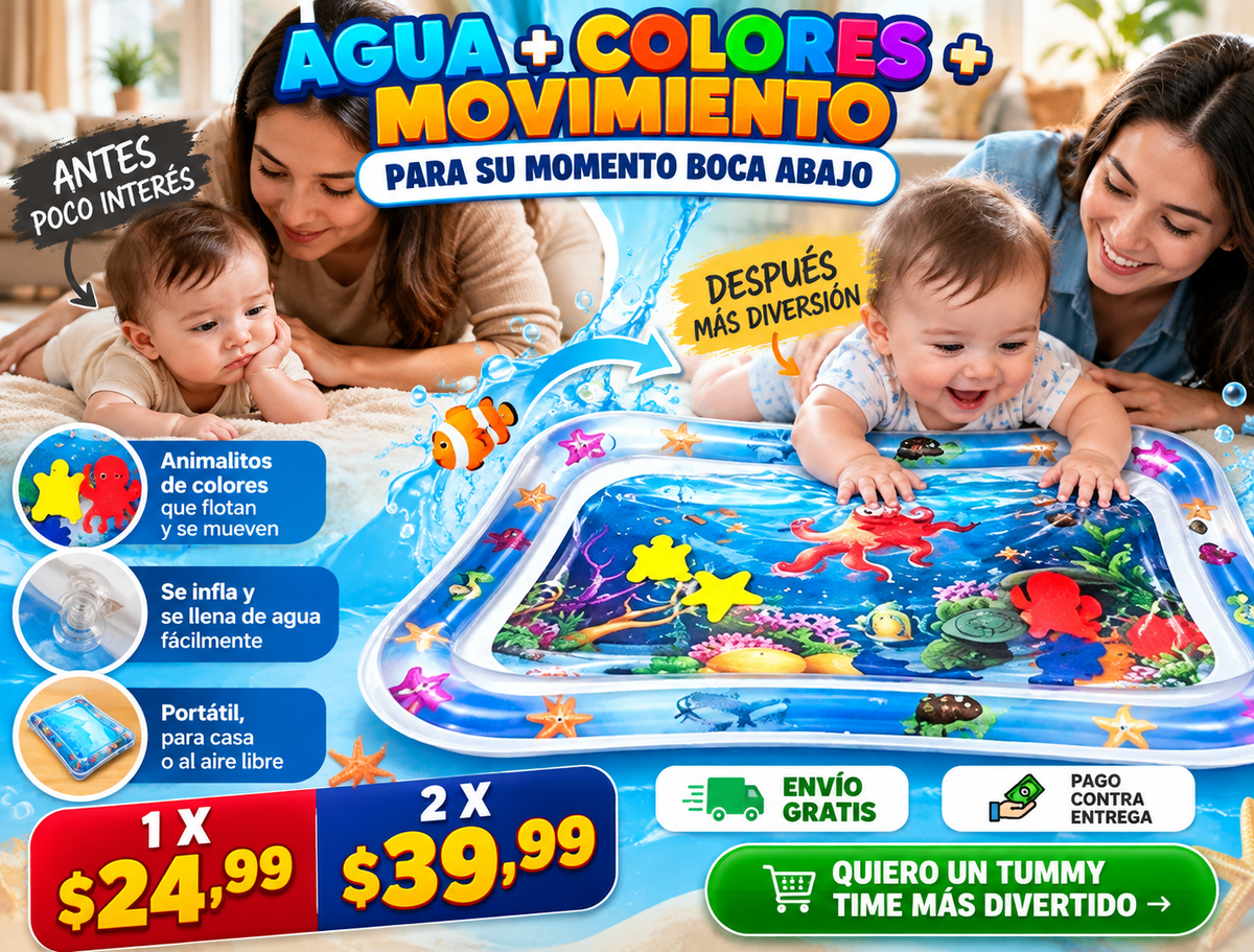 Tapete Juego Sensorial De Agua Para Bebe