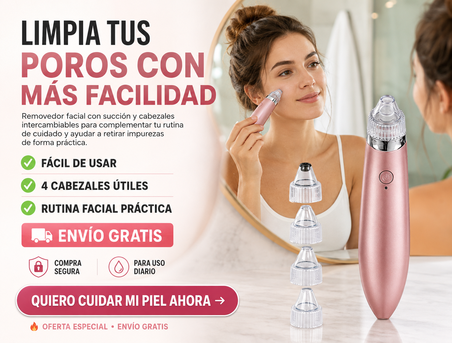 Removedor de puntos negros y limpiador facial