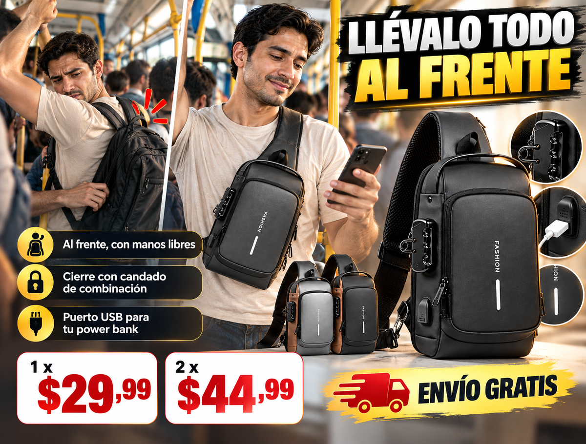 Bandolera Mochila Bolso Seguridad 2